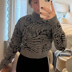 Cute sweater with back cut out